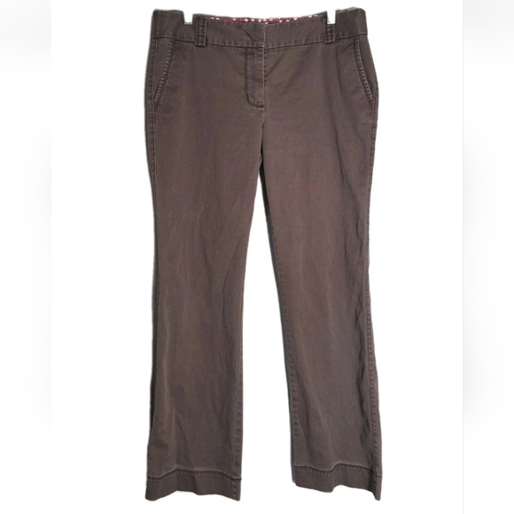 J. Crew Pants - J Crew Womens Size 8 Short City Fit Mauve Brown Remi Chino Pants Stretch EUC